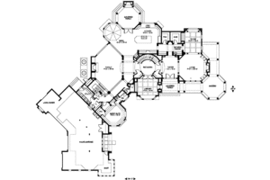 craftsman style mansion, main floor plan