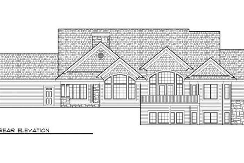 Dream House Plan - Exterior - Rear Elevation for Traditional House Plan #70-1007 - 4 bed, 3 bath
