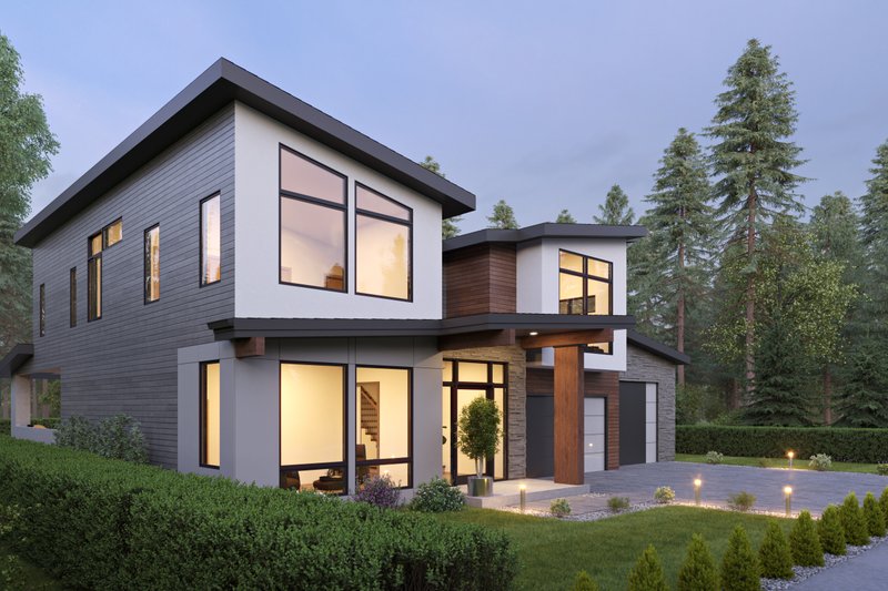 Architectural House Design - Photo 5 for Contemporary House Plan #1066-147 - 4 bed, 3 bath