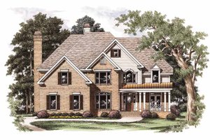 Colonial Exterior - Front Elevation Plan #927-699
