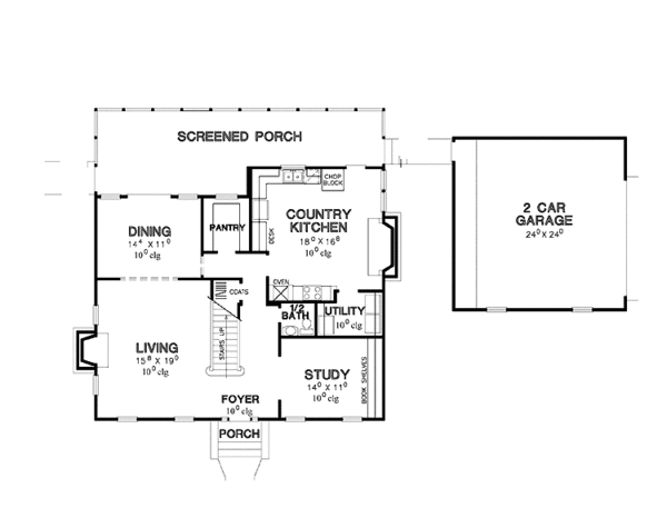 Home Plan - Classical Floor Plan - Main Floor Plan #472-359