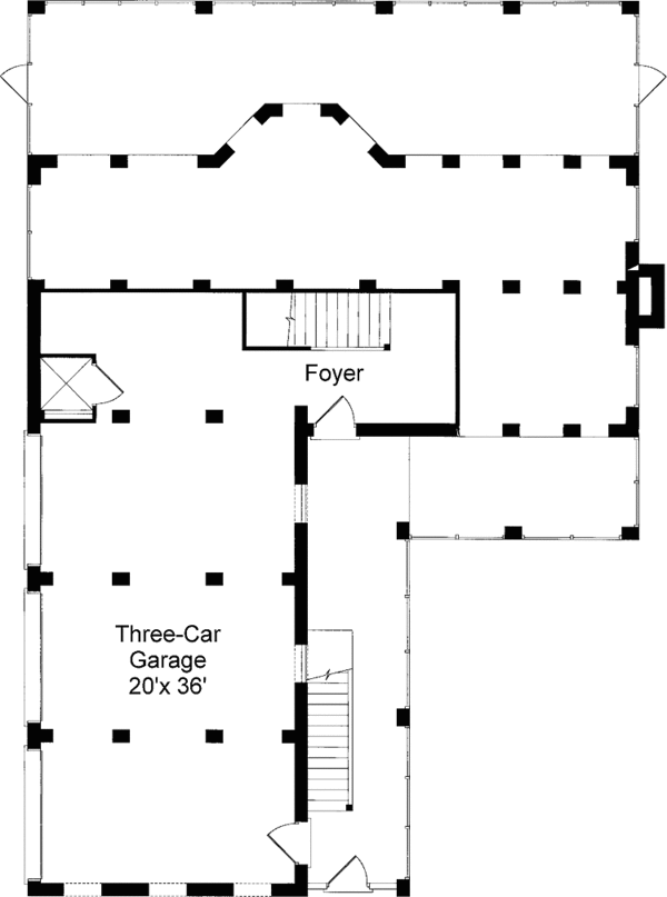 Home Plan - Southern Floor Plan - Main Floor Plan #37-272