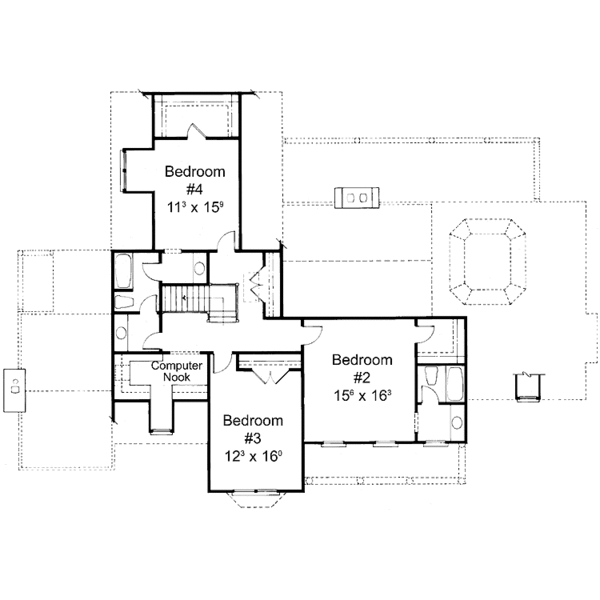 Home Plan - Colonial Floor Plan - Upper Floor Plan #429-179