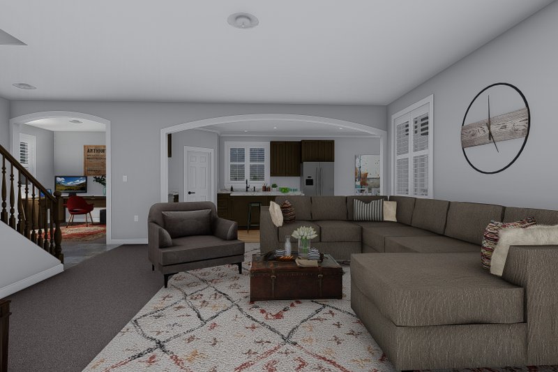 House Plan Design - Interior - Family Room 1 for Craftsman House Plan #1060-52 - 4 bed, 2.5 bath