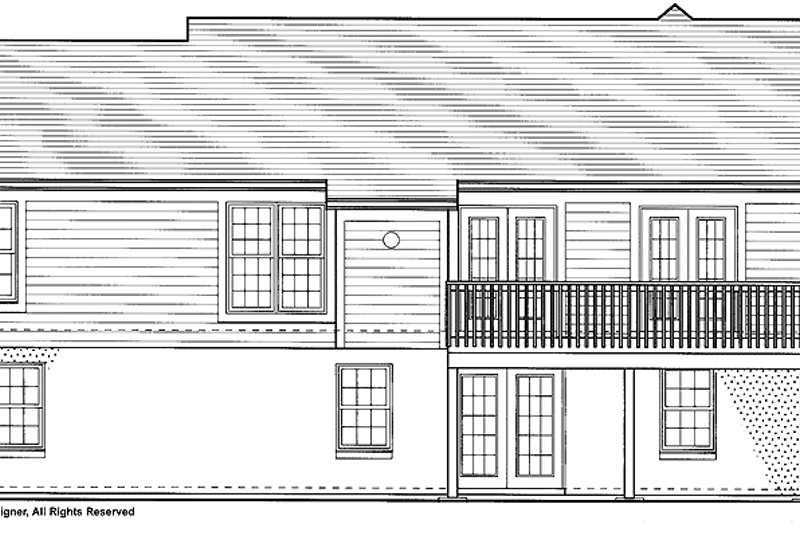 Dream House Plan - Exterior - Rear Elevation for Bungalow House Plan #46-662 - 3 bed, 2 bath