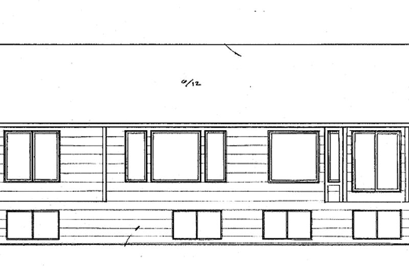Architectural House Design - Exterior - Rear Elevation for Traditional House Plan #58-231 - 2 bed, 2 bath