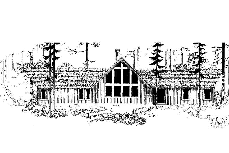 Dream House Plan - Exterior - Front Elevation 3 for Contemporary House Plan #60-860 - 3 bed, 2 bath