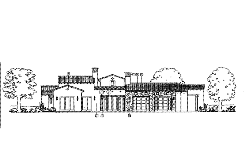 Dream House Plan - Exterior - Rear Elevation for Mediterranean House Plan #944-1 - 4 bed, 4.5 bath