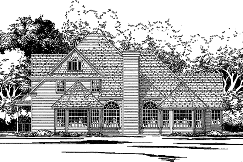 Dream House Plan - Exterior - Rear Elevation for Contemporary House Plan #472-175 - 4 bed, 3.5 bath