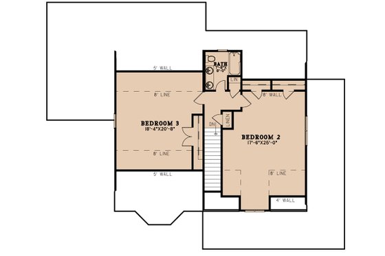 Floor Plan - Upper Floor for Craftsman House Plan #923-240 - 3 bed, 2.5 bath