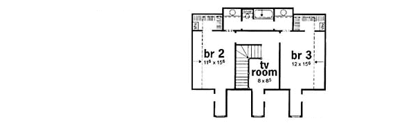 House Plan Design - European Floor Plan - Upper Floor Plan #36-204