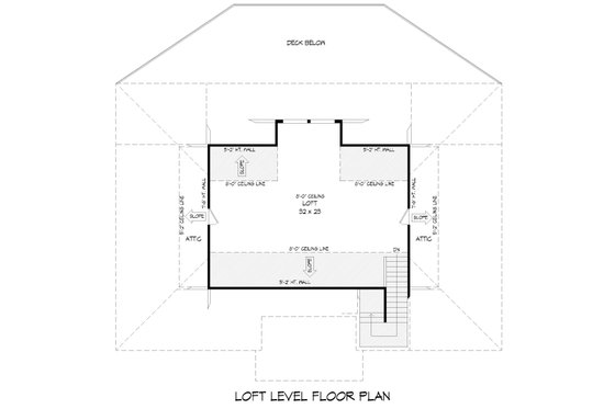 Floor Plan - Upper Floor for Beach House Plan #932-1142 - 3 bed, 2.5 bath