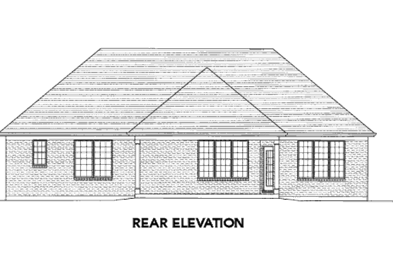 Home Plan - Exterior - Rear Elevation for Country House Plan #46-459 - 3 bed, 2 bath