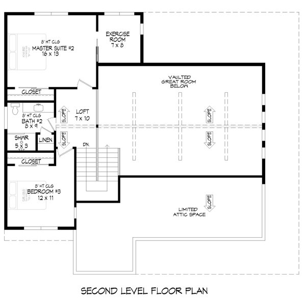 Country Floor Plan - Upper Floor Plan #932-874