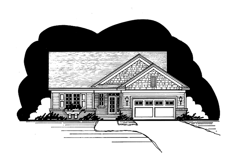 House Plan Design - Craftsman Exterior - Front Elevation Plan #51-592