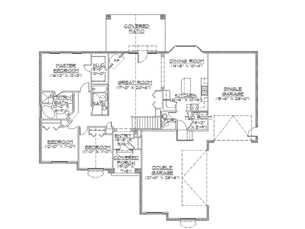Architectural House Design - Traditional Floor Plan - Main Floor Plan #945-89