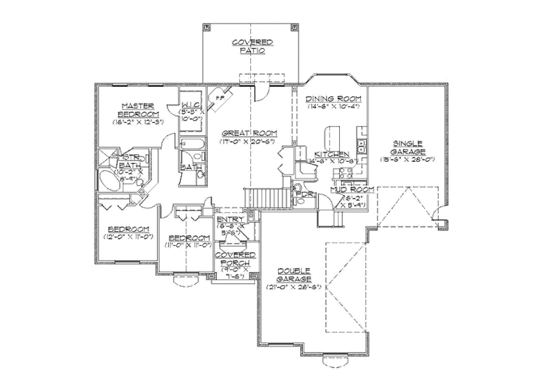 Home Plan - Floor Plan - Main Floor for Traditional House Plan #945-89 - 3 bed, 2.5 bath