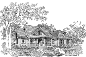 Country Exterior - Front Elevation Plan #929-641