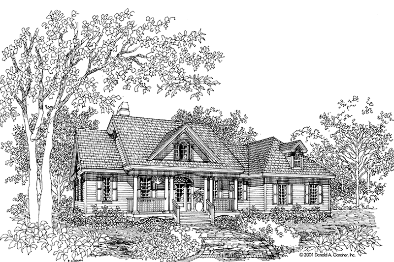 Architectural House Design - Country Exterior - Front Elevation Plan #929-641