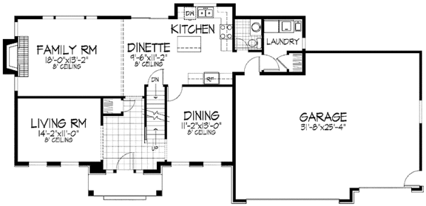 House Plan Design - Classical Floor Plan - Main Floor Plan #51-729