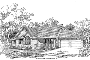 Country Exterior - Front Elevation Plan #929-142