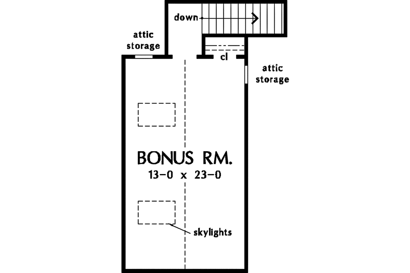 Home Plan - Floor Plan - Upper Floor for Ranch House Plan #929-277 - 3 bed, 2 bath