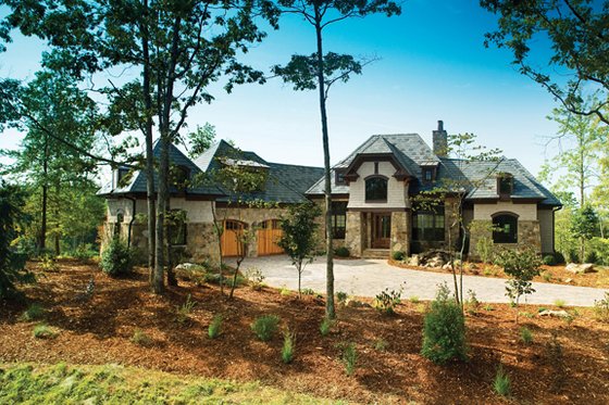 Exterior - Front Elevation 3 for European House Plan #929-892 - 4 bed, 4 bath