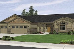 Ranch Exterior - Front Elevation Plan #943-6