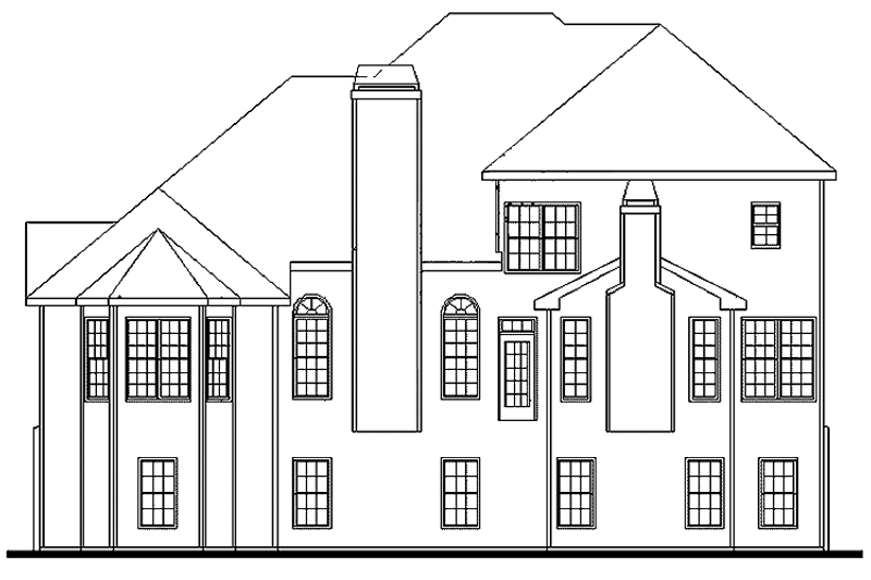 Home Plan - Exterior - Rear Elevation for Colonial House Plan #927-599 - 4 bed, 3.5 bath