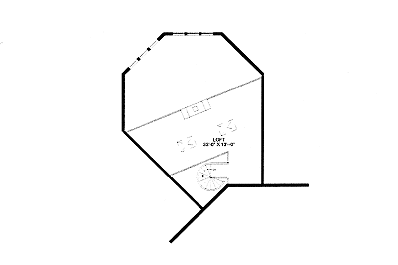 Dream House Plan - Floor Plan - Upper Floor for Log House Plan #964-16 - 3 bed, 2 bath
