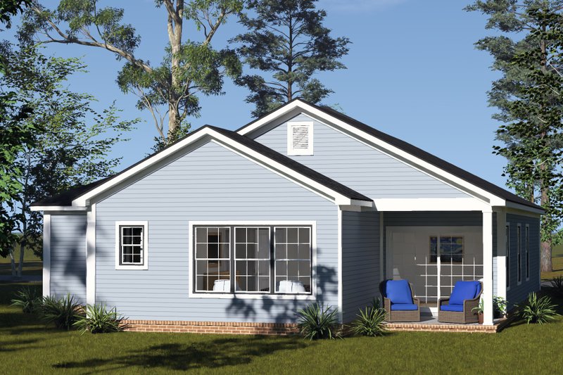 Architectural House Design - Exterior - Rear Elevation for Cottage House Plan #513-2467 - 4 bed, 3 bath