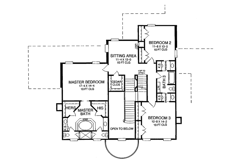 Dream House Plan - Floor Plan - Upper Floor for Classical House Plan #952-131 - 3 bed, 3.5 bath