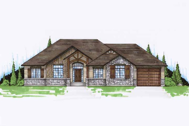 Architectural House Design - Craftsman Exterior - Front Elevation Plan #945-63