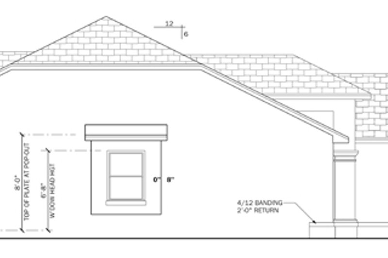 Home Plan - Exterior - Other Elevation for Mediterranean House Plan #1058-34 - 3 bed, 2 bath