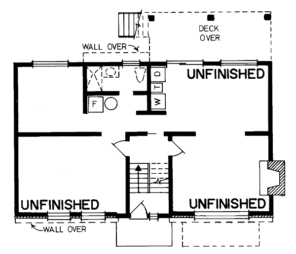 Bungalow Floor Plan - Lower Floor Plan #47-396