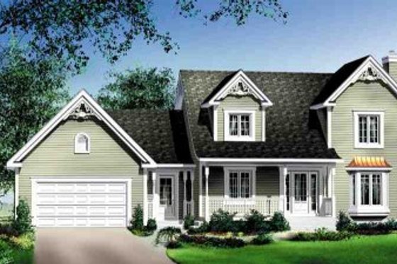 Exterior - Front Elevation for Traditional House Plan #25-4165 - 3 bed, 2.5 bath