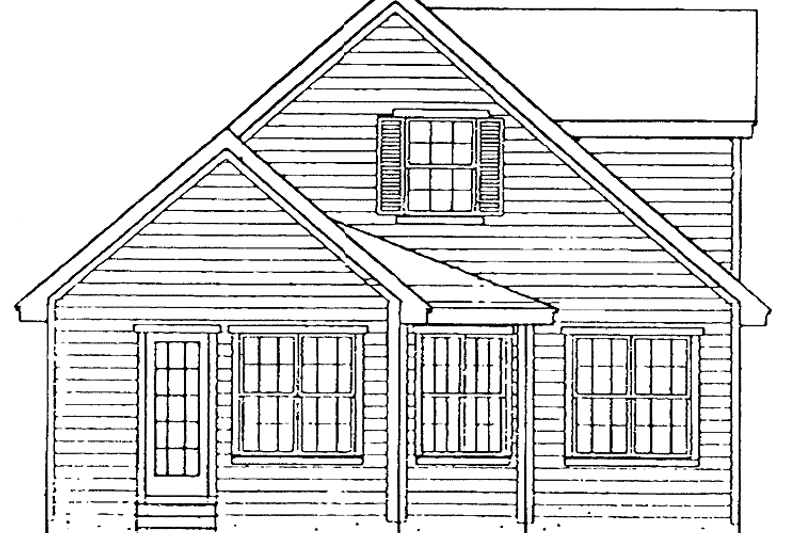 Architectural House Design - Exterior - Rear Elevation for Country House Plan #417-581 - 3 bed, 2 bath