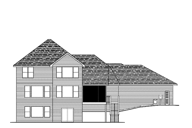 Home Plan - Exterior - Rear Elevation for Craftsman House Plan #51-1101 - 4 bed, 2.5 bath