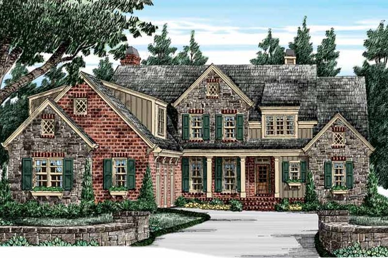 Dream House Plan - European Exterior - Front Elevation Plan #927-416