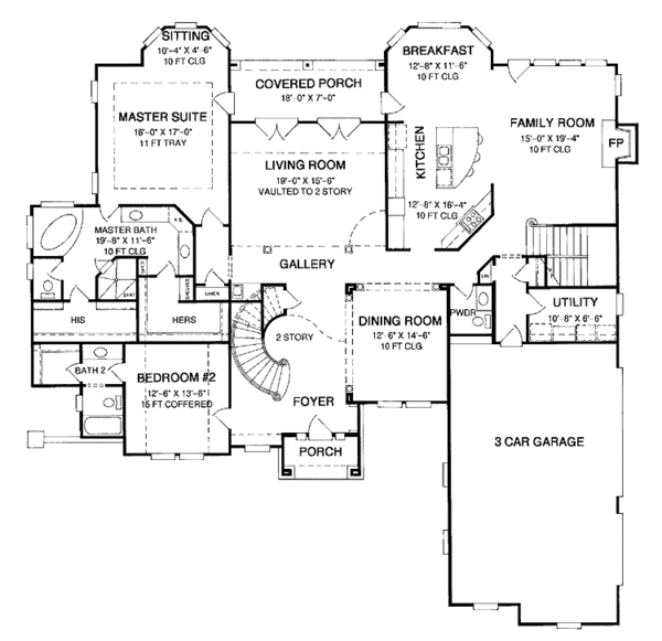 House Blueprint - Country Floor Plan - Main Floor Plan #952-187