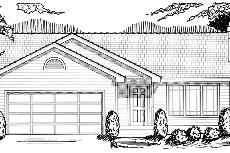 Architectural House Design - Ranch Exterior - Front Elevation Plan #1037-1