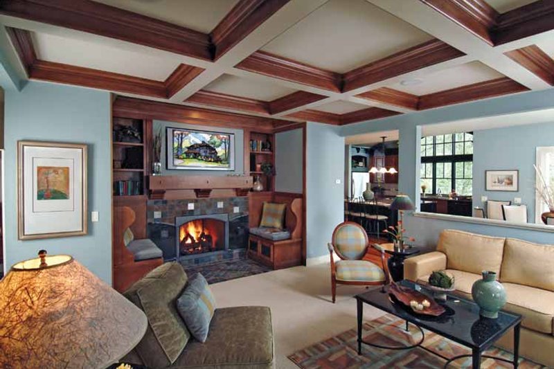 Home Plan - Interior - Family Room for Craftsman House Plan #928-18 - 4 bed, 2.5 bath