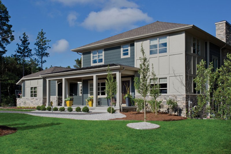 Architectural House Design - Exterior - Front Elevation 4 for Contemporary House Plan #928-273 - 3 bed, 2.5 bath