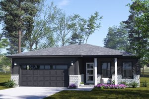 Architectural House Design - Exterior - Front Elevation for Modern House Plan #513-2454 - 3 bed, 2.5 bath