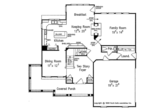 Floor Plan - Main Floor for Country House Plan #927-109 - 4 bed, 2.5 bath