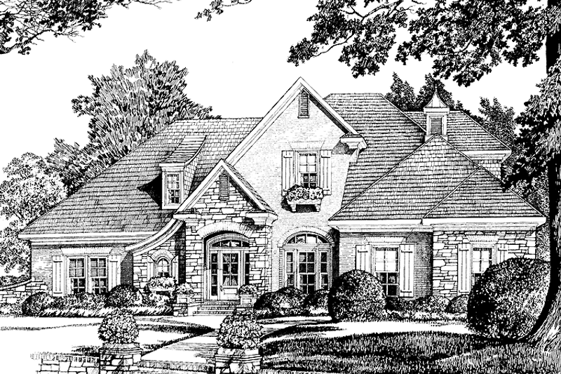 Home Plan - Exterior - Front Elevation 3 for Country House Plan #952-275 - 4 bed, 3.5 bath