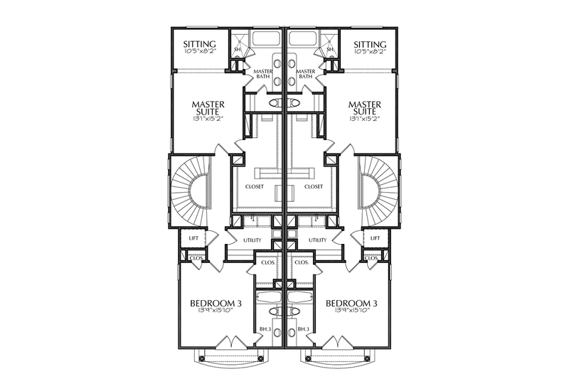 Architectural House Design - Floor Plan - Other Floor for Mediterranean House Plan #1021-16 - 4 bed, 6 bath