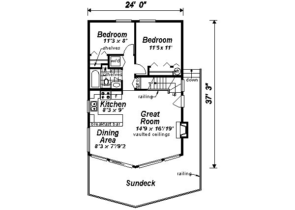 Architectural House Design - Contemporary Floor Plan - Main Floor Plan #18-294