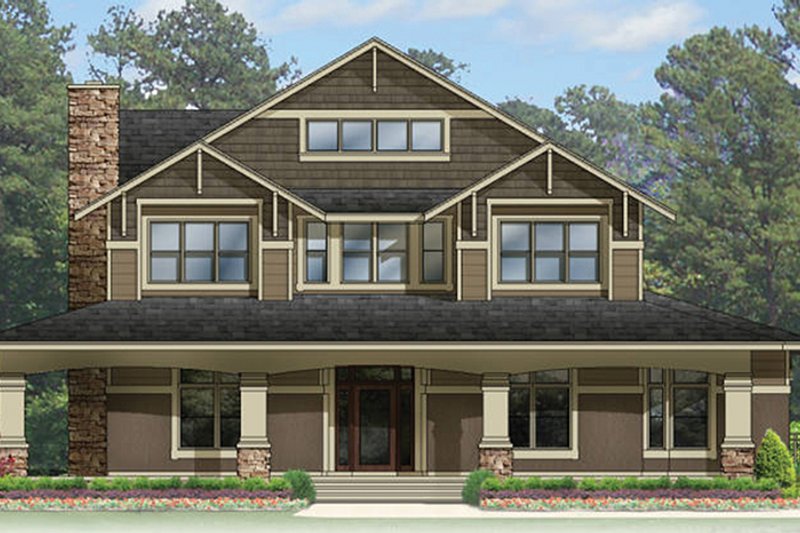 Dream House Plan - Craftsman Exterior - Front Elevation Plan #1058-79