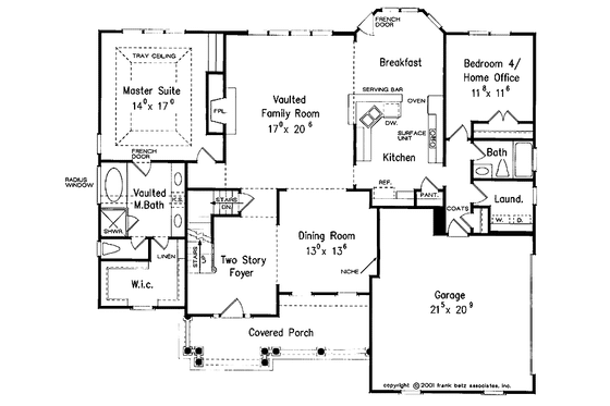 Floor Plan - Main Floor for Country House Plan #927-695 - 4 bed, 3 bath